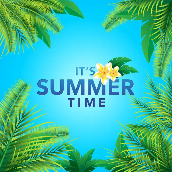 Su deposu vektöründe palmiye bitkisi silueti, yaz arkaplanı