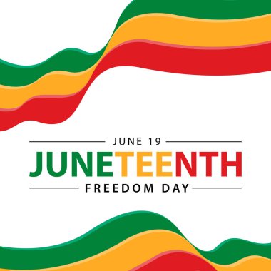 Haziran Özgürlük Günü Arkaplan Tasarımı. Banner, Poster, Tebrik Kartı. Vektör İllüstrasyonu.