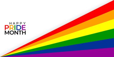 Mutlu gurur ayı tipografi tasarımı. Gurur ayı logo tasarımı