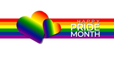 LGBTQ Gurur Bayrağı Renkleriyle Gökkuşağı Çizgili Arkaplanlı Gurur Ayı Afişi. Gökkuşağı Desenli Arkaplanda Renkli Gurur Ayı Metni