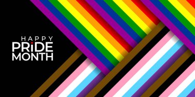 Gurur Bayrağı. Geniş Yatay Gurur Bayrak Gökkuşağı Sancak Vektör Tasarım Elemanı