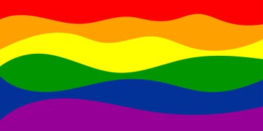 Soyut renkli dalgalı arka plan. Renkli veya gökkuşağı arkaplanı. Gökkuşağı bayrağı, LGBT gurur bayrağı veya gay gurur bayrağı