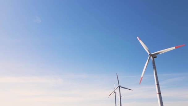 Norveç Oslo 2022 Rüzgar Çiftliği Çevre Dostu Alternatif Enerji Kaynakları — Stok video