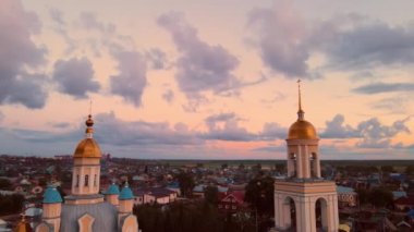 Gospel of Jesus Christ. The religious church is a chapel for praying to God.Golden domes with a crucifix at the top.A holy place for Orthodox Christians and Catholics.Holy is the Savior of the spirit