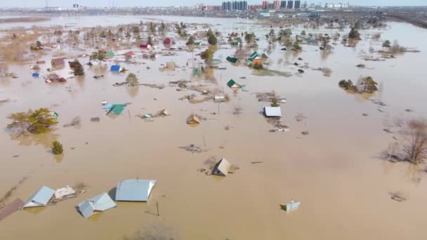 Globale Erwärmung Überschwemmungen Auf Dem Planeten Die Apokalypse Katastrophen Stürme — Stockvideo