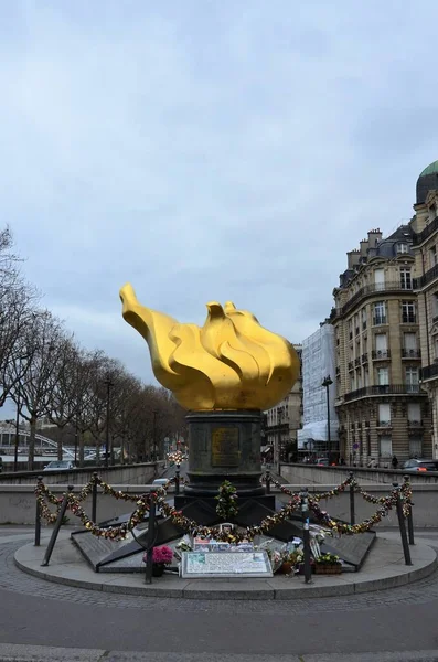 París Francia 2017 Vista Panorámica Llama Libertad — Foto de Stock