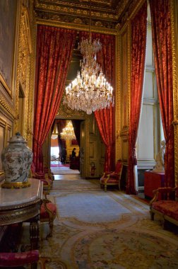 Paris, Fransa 03.25.2017: Paris 'in ünlü bir müzesinin içi