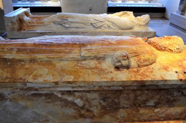 Paris, Fransa 03.25.2017: Paris 'in ünlü bir müzesinin içi