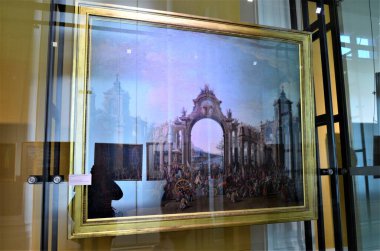 Paris, Fransa 03.23.2017: Opera National de Paris 'in İçişleri