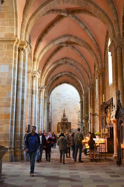 Bamberga Germania 2018 Interno Della Cattedrale Bamberga Edificio Tardo Romanico — Foto Stock