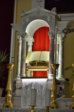 Bamberg, Almanya 04.29.2018: Sant 'Antioco Şehitleri Bazilikası, İtalya' nın Sardunya eyaletinin Sant 'Antioco kasabasında yer alan Bizans kilisesidir..