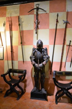 Sanluri, Sardinya 04.02.2018: Sanluri kalesinin içi