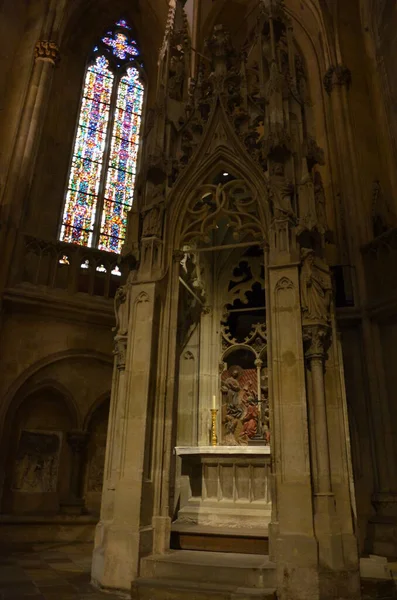 Regensburg Německo 2018 Interiér Regensburgské Katedrály Gotickém Stylu — Stock fotografie