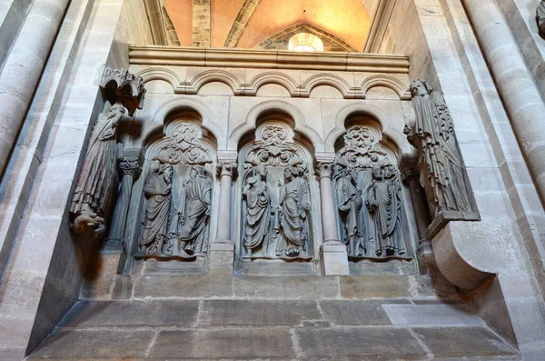 Bamberg Německo 2018 Interiér Bamberské Katedrály Pozdně Románské Budovy Čtyřmi — Stock fotografie