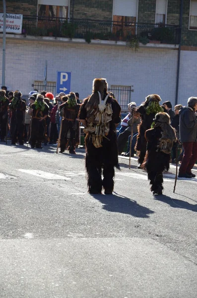 stock image Teulada, Sardinia - 02.18.2018: Traditional masks of Sardinia