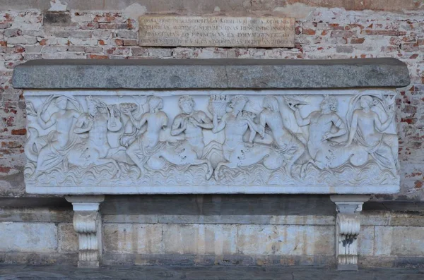 Pisa Itálie 2018 Camposanto Monumentale Starobylý Hřbitov Mauzoleum Náměstí Zázraků — Stock fotografie
