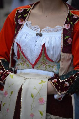 Saint Antioco, Sardinya - 04.16.2018: Sant 'Antioco dini geçit töreni