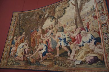 Paris, Fransa 03.25.2017: Paris 'in ünlü bir müzesinin içi