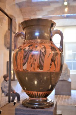 Paris, Fransa 03.25.2017: Paris 'in ünlü bir müzesinin içi