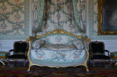 Versay, Fransa - 03.26.2017: Paris yakınlarındaki Versailles Şatosu (Versailles Sarayı)