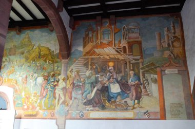 Frankfurt am Main, Almanya 08.26.2018: Frankfurt am Main Arkeoloji Müzesi