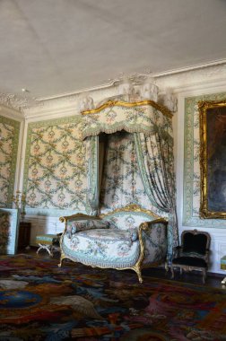Versay, Fransa - 03.26.2017: Paris yakınlarındaki Versailles Şatosu (Versailles Sarayı)