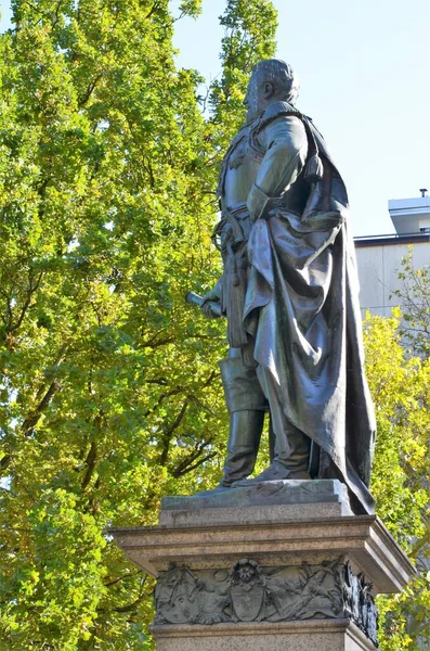 Posąg Cesarza Fryderyka Iii Pomnik Został Zaprojektowany Przez Berlińskiego Rzeźbiarza — Zdjęcie stockowe