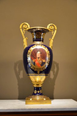 Paris, Fransa 03.25.2017: Paris 'in ünlü bir müzesinin içi