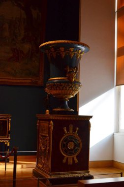 Paris, Fransa 03.25.2017: Paris 'in ünlü bir müzesinin içi