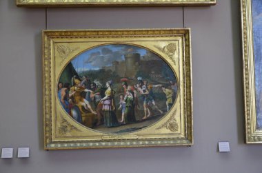 Paris, Fransa 03.25.2017: Paris 'in ünlü bir müzesinin içi