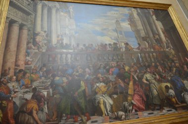 Paris, Fransa 03.25.2017: Paris 'in ünlü bir müzesinin içi