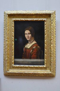 Paris, Fransa 03.25.2017: Paris 'in ünlü bir müzesinin içi