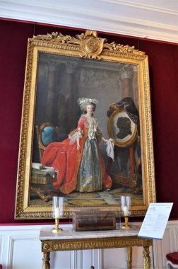 Versay, Fransa - 03.26.2017: Paris yakınlarındaki Versailles Şatosu (Versailles Sarayı)