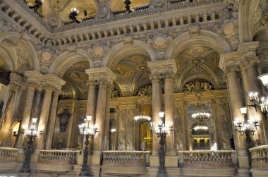 Paris, Fransa 03.23.2017: Opera National de Paris 'in İçişleri