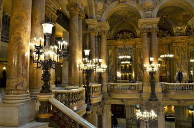 Paris, Fransa 03.23.2017: Opera National de Paris 'in İçişleri
