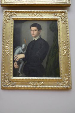 Paris, Fransa 03.25.2017: Paris 'in ünlü bir müzesinin içi