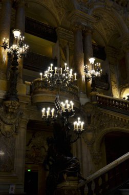 Paris, Fransa 03.23.2017: Opera National de Paris 'in İçişleri