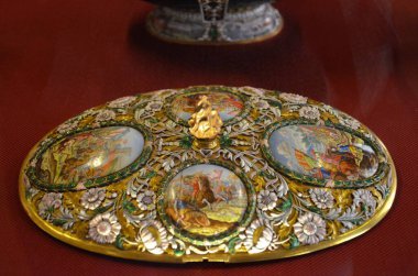 Paris, Fransa 03.25.2017: Paris 'in ünlü bir müzesinin içi