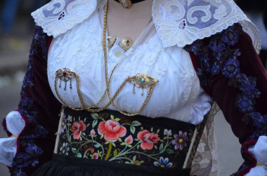 Saint Antioco, Sardinya - 04.16.2018: Sant 'Antioco dini geçit töreni