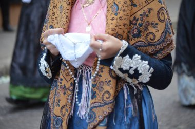 Saint Antioco, Sardinya - 04.16.2018: Sant 'Antioco dini geçit töreni