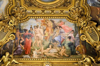 Paris, Fransa 03.23.2017: Opera National de Paris 'in İçişleri