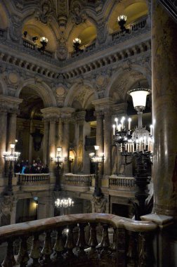 Paris, Fransa 03.23.2017: Opera National de Paris 'in İçişleri