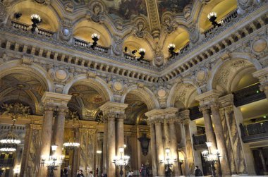 Paris, Fransa 03.23.2017: Opera National de Paris 'in İçişleri