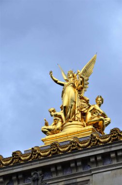 Paris, Fransa 03.23.2017: Opera National de Paris 'in ön görüntüsü