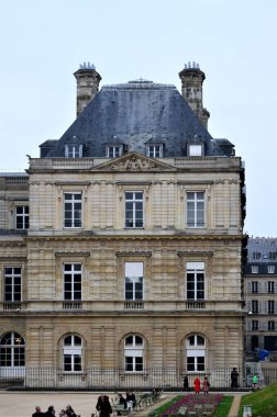 Paris, France 03.25.2017: Luxembourg Palace and park in Paris, the Jardin du Luxembourg