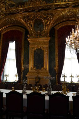 Paris, Fransa 03.25.2017: Paris 'in ünlü bir müzesinin içi