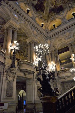 Paris, Fransa 03.23.2017: Opera National de Paris 'in İçişleri