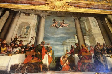 Versay, Fransa - 03.26.2017: Paris yakınlarındaki Versailles Şatosu (Versailles Sarayı)