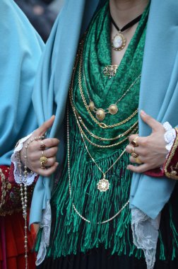 Saint Antioco, Sardinya - 04.16.2018: Sant 'Antioco dini geçit töreni