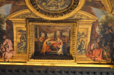 Versay, Fransa - 03.26.2017: Paris yakınlarındaki Versailles Şatosu (Versailles Sarayı)